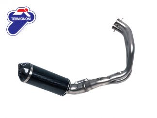 COMPLETE EXHAUST 2X1 MIVV OVAL CARBON-CARBON YAMAHA MT-07 / FZ-07 2014-2024
