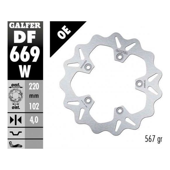 Galfer Achter Schijfrem Aprilia RS 660 2021-2023