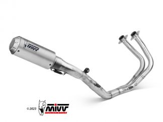 FULL SYSTEM MIVV POWER STEEL MK3 STEEL BLACK YAMAHA MT-03 2016-2024