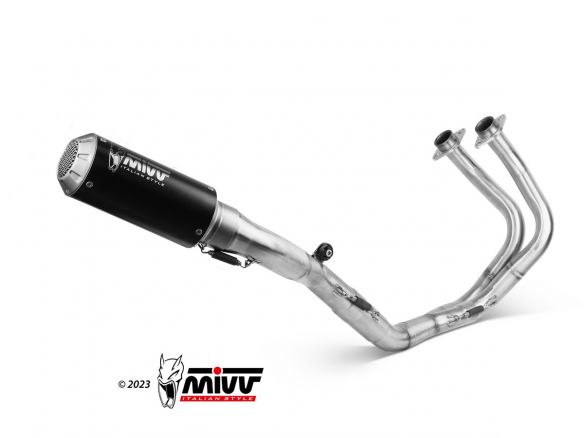 FULL SYSTEM MIVV POWER STEEL MK3 STEEL BLACK YAMAHA MT-03 2016-2024