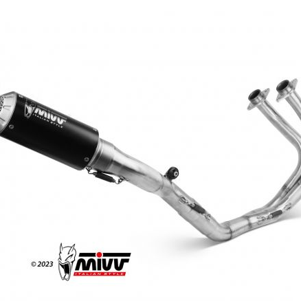 FULL SYSTEM MIVV POWER STEEL MK3 STEEL BLACK YAMAHA MT-03 2016-2024