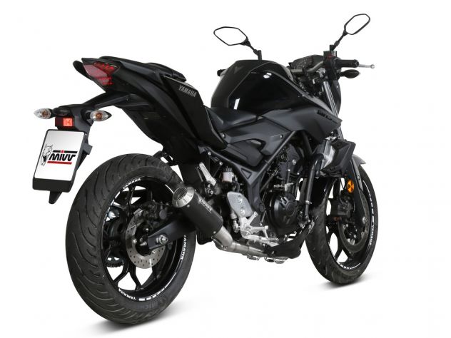FULL SYSTEM MIVV POWER STEEL MK3 STEEL BLACK YAMAHA MT-03 2016-2024