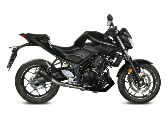 FULL SYSTEM MIVV POWER STEEL MK3 STEEL BLACK YAMAHA MT-03 2016-2024
