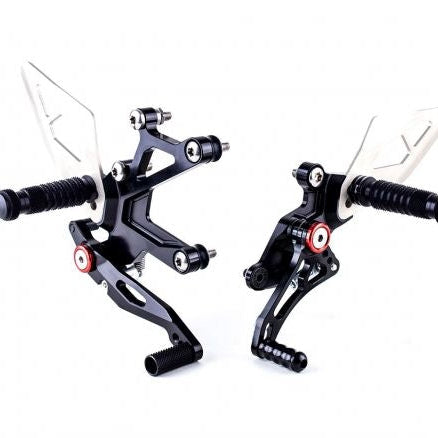 GILLES TOOLING ALUMINUM BLACK REAR SETS KAWASAKI NINJA 500 / SE 2024-2025