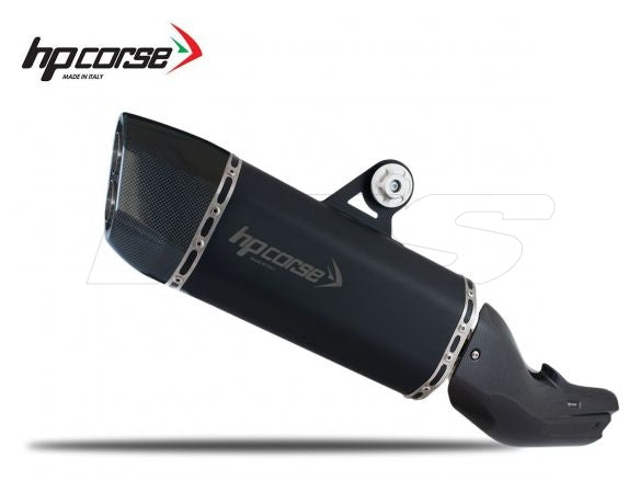 HP CORSE SILENCER SP-3 CARBON SHORT BLACK STEEL BMW R 1250 GS 2018-2023