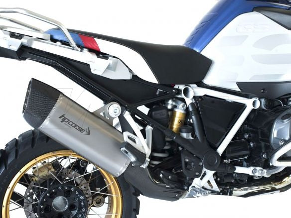 HP CORSE SILENCER SP-3 CARBON SHORT FROSTED STEEL BMW R 1250 GS 2018-2023