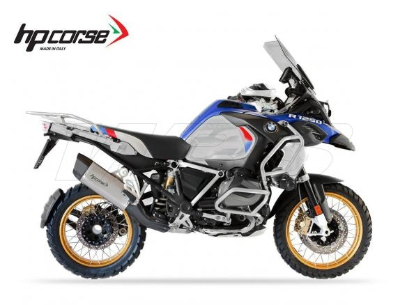 HP CORSE SILENCER SP-3 CARBON SHORT FROSTED STEEL BMW R 1250 GS 2018-2023