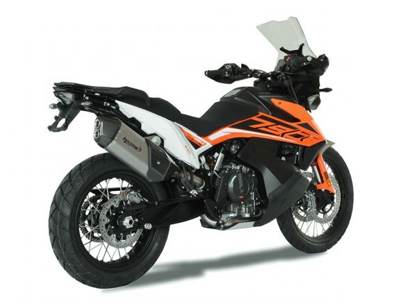 HP CORSE SILENCER SPS CARBON SHORT FROSTED STEEL KTM ADVENTURE 790 R RALLY 2019-2024