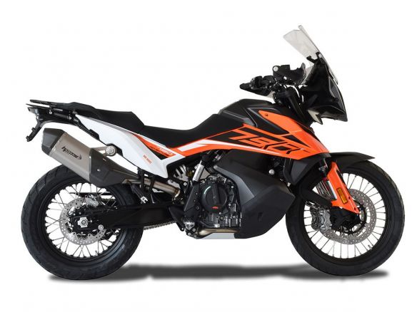 HP CORSE SILENCER SPS CARBON SHORT FROSTED STEEL KTM ADVENTURE 790 R RALLY 2019-2024
