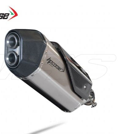 HP CORSE SILENCER SPS CARBON SHORT FROSTED STEEL KTM ADVENTURE 790 R RALLY 2019-2024