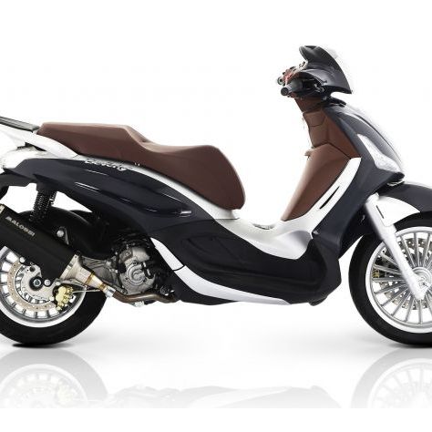 MALOSSI RX Black Uitlaatsysteem voor Piaggio Beverly HPE 300 IE 4T LC EURO 5 2021+