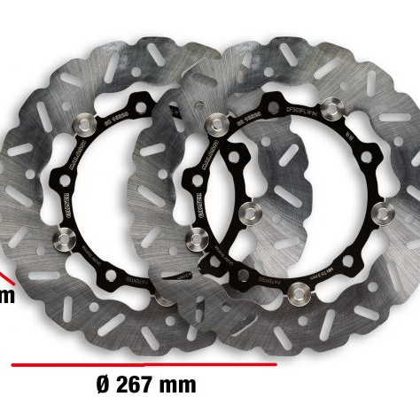 MALOSSI WHOOP DISC COUPLE BRAKE DISC EXTERNAL DIAM.267-THICKNESS 3,5MM YAMAHA T MAX 530 IE 4T LC 2015-2016 (J409E)