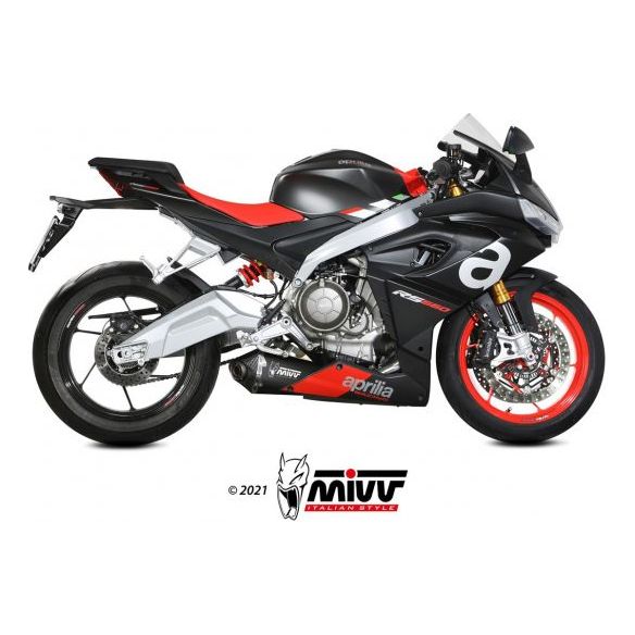 MIVV Complete Uitlaat Delta Race Zwart RVS Aprilia RS 660 (2020-2024)