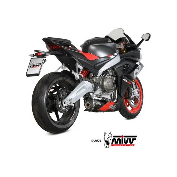 MIVV Complete Uitlaat Delta Race Zwart RVS Aprilia RS 660 (2020-2024)