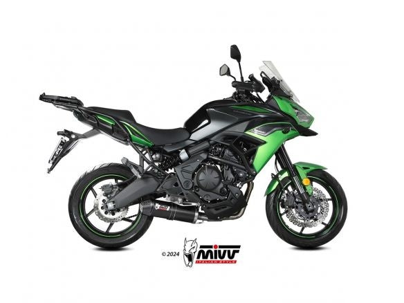 MIVV COMPLETE EXHAUST OVAL BLACK STAINLESS STEEL KAWASAKI VERSYS 650 2024