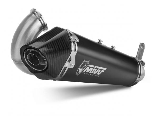 MIVV DELTA RACE SILENCER BLACK STEEL CARBON DUCATI STREETFIGHTER V2 2022-2024