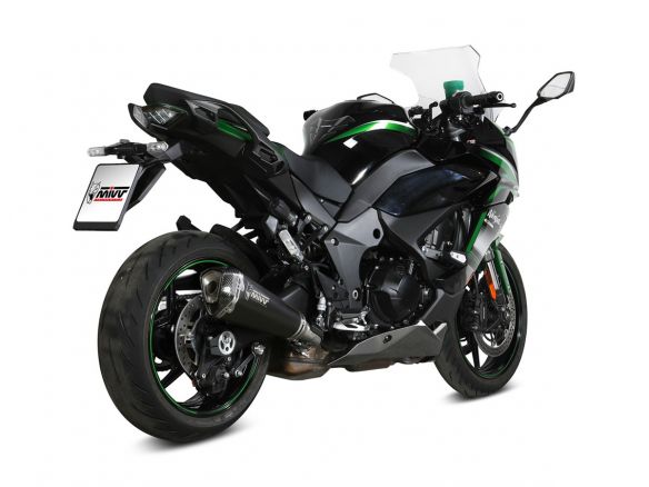 MIVV DELTA RACE SILENCER BLACK STEEL CARBON KAWASAKI NINJA 1000 SX/TOURER 20-24