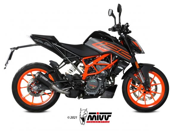 MIVV MK3 BLACK STAINLESS STEEL SILENCER SLIP-ON KTM DUKE 125 2021-2023