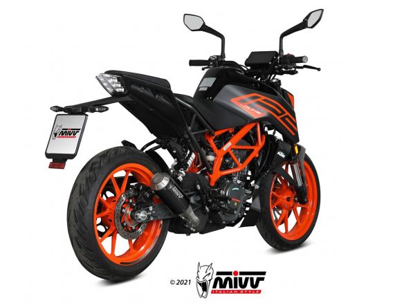 MIVV MK3 BLACK STAINLESS STEEL SILENCER SLIP-ON KTM DUKE 125 2021-2023