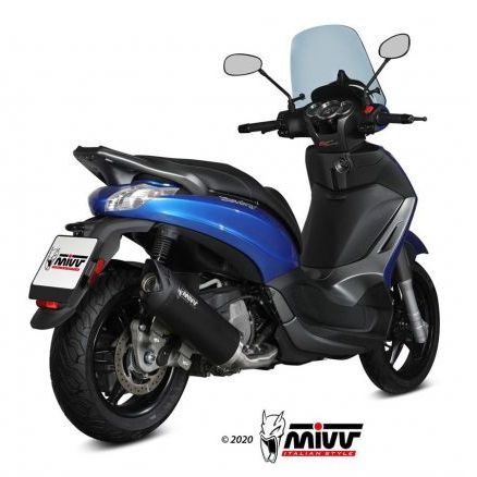 MIVV Complete Uitlaatsysteem ZwartPiaggio Beverly 350 2017-2021
