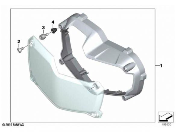 OFFICIAL BMW SET OF HEADLIGHT GUARDS BMW F 750 GS / F 850 GS 2018-2023