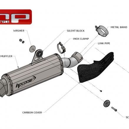 SILENCER HP CORSE 4 TRACK TITANIUM BMW R 1200 GS 2013-2018