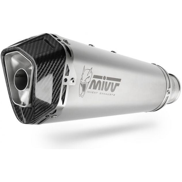 Mivv Sport Delta Race Stainless Steel-Carbon Silencer - voor Aprilia Tuono 125 (2017-2020)