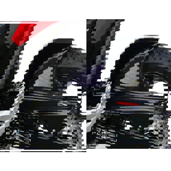 Achterspatbord sport-line zwart met zilver gaas Honda NC700S/X/D / NC750S/X