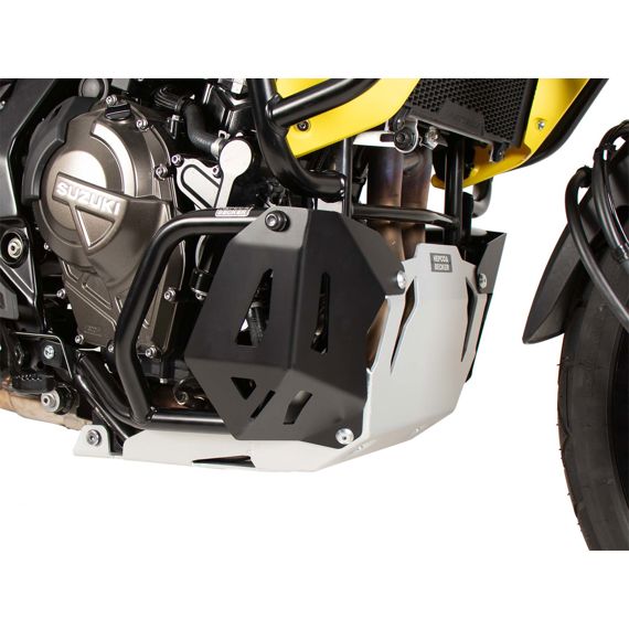 Carterplaat zwart/zilver aluminium Hepco&Becker Suzuki V-Strom 800 DE '23-