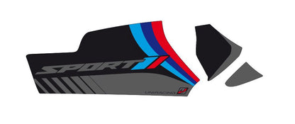 Cardan protection sticker Uniracing BMW R1200GS / Adventure -'13 sport zwart