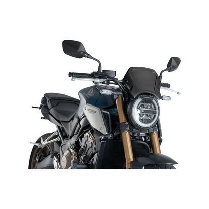 Front Plate ABS zwart Puig Honda CB650R '19- / CB1000R '18-