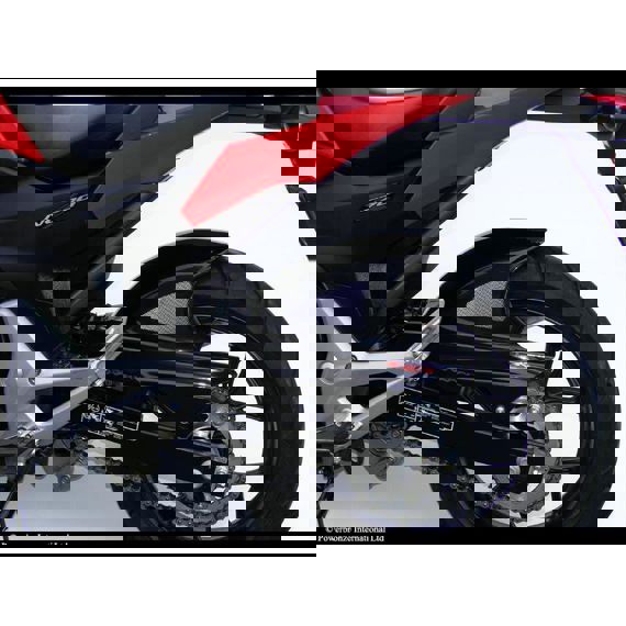 Achterspatbord sport-line zwart met zilver gaas Honda NC700S/X/D / NC750S/X