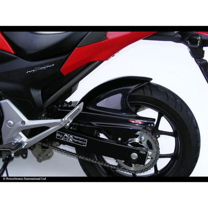 Achterspatbord sport-line zwart met zilver gaas Honda NC700S/X/D / NC750S/X