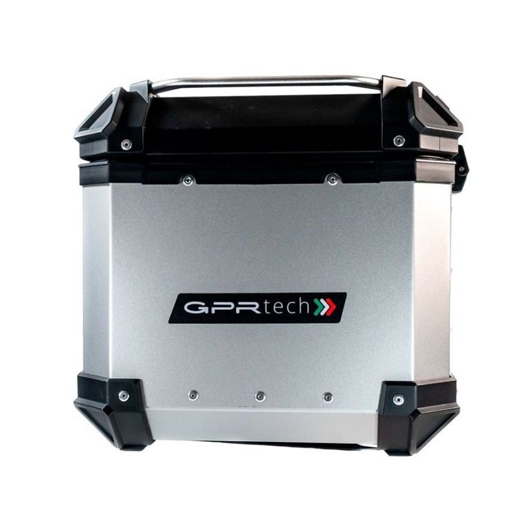 Topkoffer ALPI-TECH 45L zilver met universele bevestigingsplaat