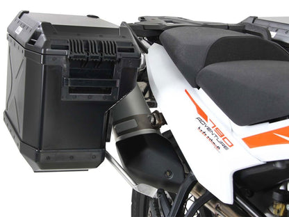 Kofferset Hepco&Becker 'Cutout' met RVS rek en Xplorer BLACK koffers KTM 890 Adventure '21-