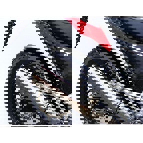 Achterspatbord sport-line zwart met zilver gaas Honda NC700S/X/D / NC750S/X