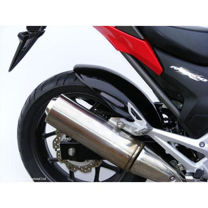 Achterspatbord sport-line zwart met zilver gaas Honda NC700S/X/D / NC750S/X