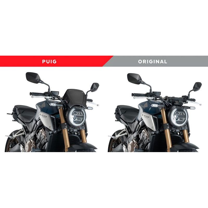 Front Plate ABS zwart Puig Honda CB650R '19- / CB1000R '18-