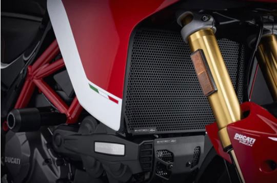 Radiator/oliekoeler cover set zwart Evotech Performance Ducati Multistrada V2 '22-