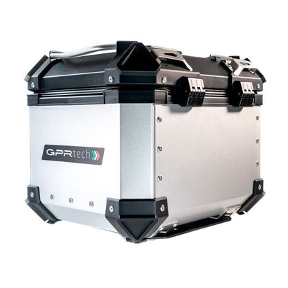 Topkoffer ALPI-TECH 26L zilver met universele bevestigingsplaat
