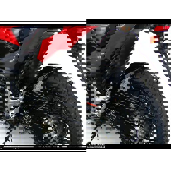 Achterspatbord sport-line zwart met zilver gaas Honda NC700S/X/D / NC750S/X