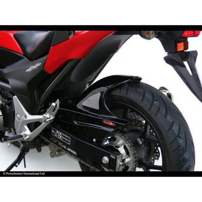 Achterspatbord sport-line zwart met zilver gaas Honda NC700S/X/D / NC750S/X