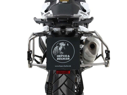 Kofferset Hepco&Becker 'Cutout' met RVS rek en Xplorer BLACK koffers KTM 890 Adventure '21-