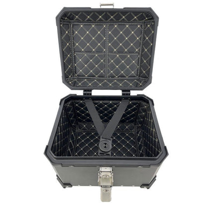 Topkoffer ALPI-TECH 26L zilver met universele bevestigingsplaat