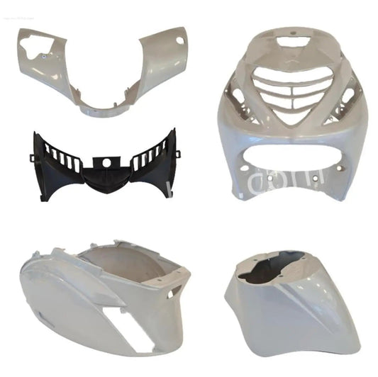Kappenset High Gloss Pearl White | Piaggio ZIP 2000/SP Modellen