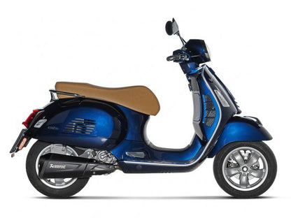 AKRAPOVIC BLACK STAINLESS STEEL SLIP-ON SILENCER VESPA GTS 300 2021-2024