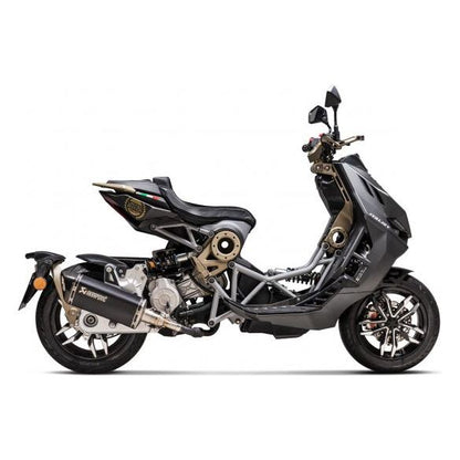 Akrapovic Black Titanium Slip-On Demper voor Italjet Dragster 125 (2021-2024)