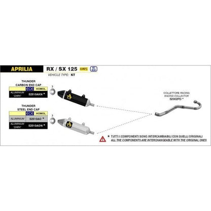Arrow Racing Manifold voor Aprilia RX / SX 125 (2021-2024)