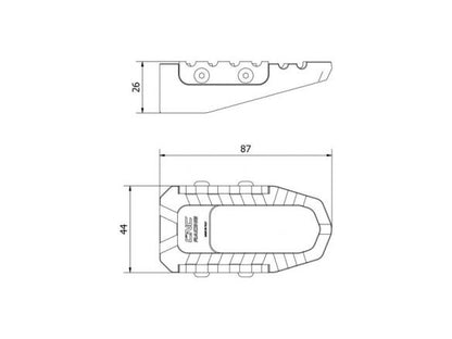 CNC RACING FOOTPEGS KIT PASSENGER DUCATI DIAVEL V4 2023
