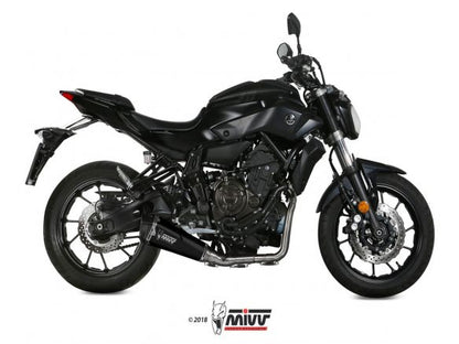 COMPLETE EXHAUST 2x1 MIVV DELTA RACE STEEL BLACK YAMAHA MT-07 2014-2020